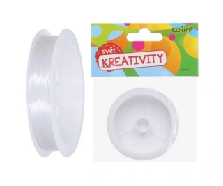 SILON PRUŽNÝ TRANSPARENTNÍ NA KORÁLKY 0.6mm, 14m, 6g