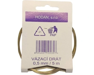 DRÁT VÁZACÍ 0,6mm x 10m ZLATÝ