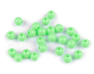 PLASTOVÉ KORÁLKY COLOR PR.8mm, ZELENÁ PASTELOVÁ SVĚTLÁ 7g