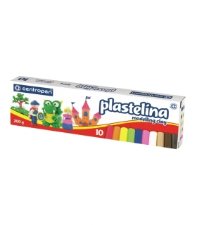 PLASTELÍNA 10 BAREV 200g V KRABIČCE CENTROPEN