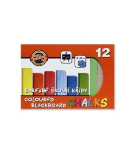 KŘÍDY ŠKOLNÍ BAREVNÉ 12ks