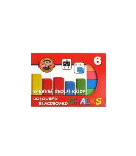 KŘÍDY ŠKOLNÍ BAREVNÉ 6ks