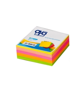 BLOK  ŠPALÍČEK LEPENÝ 90X90X40 NEON 5X80 LISTŮ