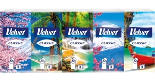 PAPÍROVÉ KAPESNÍKY VELVET CLASSIC 1 BALÍČEK