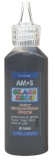 BARVA NA SKLO KONTURA ČERNÁ 22 ml