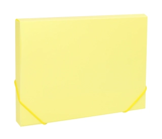 DESKY NA SPISY S GUMOU, BOX A4 PASTEL LUMA, ŽLUTÝ