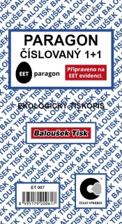 PARAGON ČÍSLOVANÝ ET007