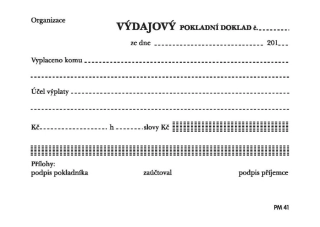 DAŇOVÝ VÝDAJOVÝ DOKOLAD PM41