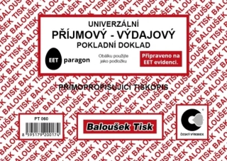 UNIVERZÁLNÍ PŘÍJMOVÝ-VÝDAJOVÝ POKLADNÍ DOKLAD PT060 SAMOPROPIS