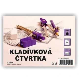 KLADÍVKOVÁ ČTVRTKA A4 250 g/m2 10 ks