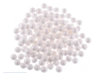 POLYSTYREN KULIČKY GLITTER 1,5 cm BÍLÉ