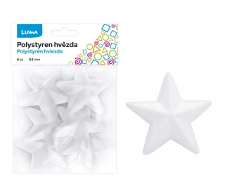 POLYSTYREN - HVĚZDA 63mm LUMA