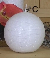 SVÍČKA KOULE ALFA FROSTY EFFECT 80mm