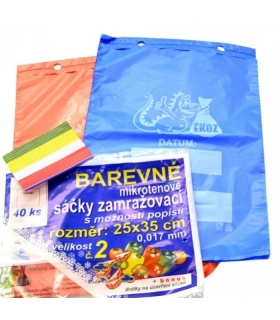 SÁČEK ZAMRAZOVACÍ č.2 25x35/ 40ks BAREVNÝ