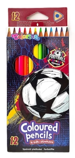 PASTELKY TROJHRANNÉ COLORINO FOTBAL 12 ks