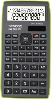 KALKULAČKA VĚDĚECKÁ SENCOR SEC 150 GN ČERNÁ/ZELENÁ