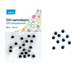 OČI KULATÉ SAMOLEPÍCÍ 10MM, 20KS LUMA