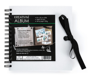 ALBUM SCRAPBOOK 20,5x20,5cm H BÍLÁ