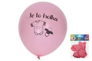 NAFUKOVACÍ BALÓNKY S POTISKEM JE TO HOLKA 5KS