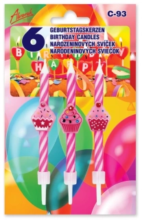 SVÍČKY DORTOVE CUP CAKE 6KS