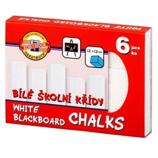 KŘÍDY ŠKOLNÍ BÍLÉ 6ks