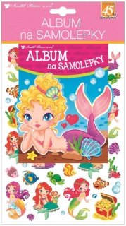 ALBUM NA SAMOLEPKY HOLOGRAM 45 SAMOLEPEK 16x29 cm MOŘSKÉ PANNY