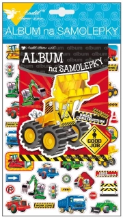 ALBUM NA SAMOLEPKY HOLOGRAM 45 SAMOLEPEK 16x29 cm PRACOVNÍ STROJE