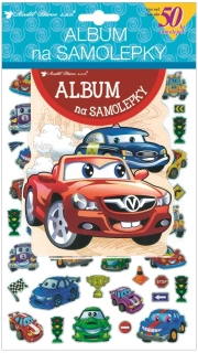 ALBUM NA SAMOLEPKY HOLOGRAM 45 SAMOLEPEK 16x29 cm AUTA