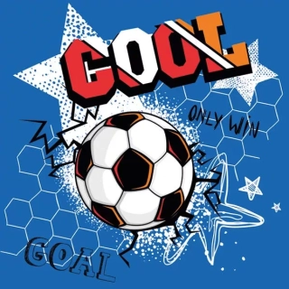 UBROUSKY FOTBAL MODRÉ 33X33 20 ks