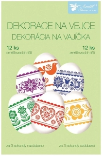 SMRŠŤOVACÍ DEKORACE NA VAJÍČKA TRADIČNÍ MOTIVY
