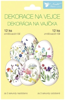 SMRŠŤOVACÍ DEKORACE NA VAJÍČKA JEMNÉ KVĚTINY