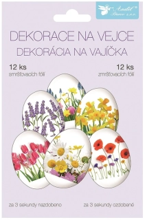 SMRŠŤOVACÍ DEKORACE NA VAJÍČKA JARNÍ KVĚTY