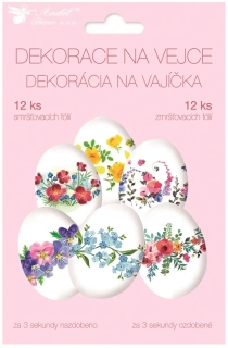 SMRŠŤOVACÍ DEKORACE NA VAJÍČKA KVĚTINY