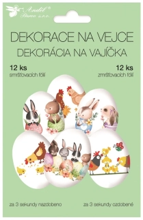 SMRŠŤOVACÍ DEKORACE NA VAJÍČKA VELIKONOČNÍ ZVÍŘÁTKA