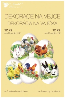 SMRŠŤOVACÍ DEKORACE NA VAJÍČKA DOMÁCÍ ZVÍŘÁTKA