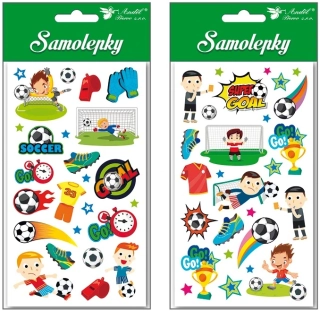 SAMOLEPKY 9 x 16 cm FOTBAL