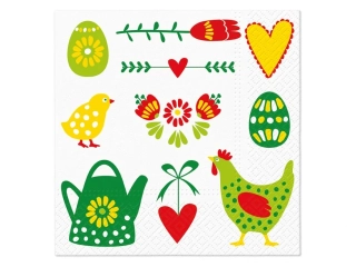VELIKONOČNÍ UBROUSKY 20 ks 33x33 cm TL663000