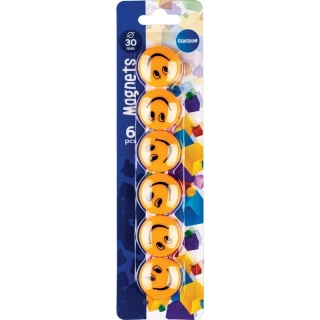 MAGNETY KULATÉ SMAJLÍK 6 ks