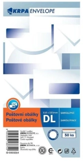 OBÁLKA POŠTOVNÍ DL/50 SAMOLEPÍCÍ