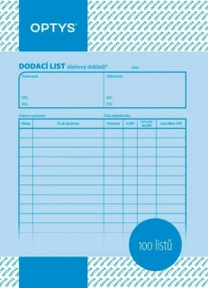DODACÍ LIST BEZ PROPISU A5