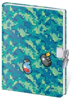 PAMÁTNÍK ČISTÝ SE ZÁMKEM 13 x 18 cm PIXEL QUEST