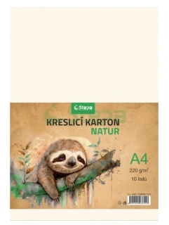 KRESLÍCÍ KARTON A4 220g 10ks NATUR