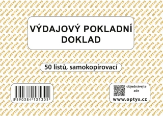 VÝDAJOVÝ DOKLAD A6 JEDNODUCHÝ SAMOPROPIS 50 LISTŮ