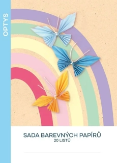 SLOŽKA BAREVNÝCH PAPÍRŮ PASTELOVÉ 20 LISTŮ