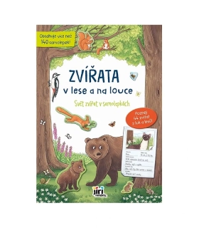 SAMOLEPKOVÁ KNÍŽKA ZVÍŘATA V LESE A NA LOUCE