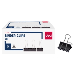 BINDER CLIP 51mm, 12ks DELI EZ61