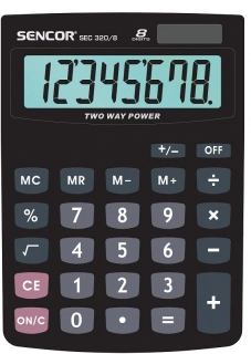 KALKULAČKA STOLNÍ SENCOR SEC 320/8 ČERNÁ