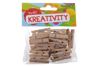DEKORAČNÍ DŘEVĚNÉ KOLÍČKY 2,5 CM 25KS