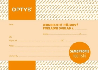 PŘÍJMOVÝ POKALDNÍ DOKLAD NCR/A6 JEDNODUCHÝ