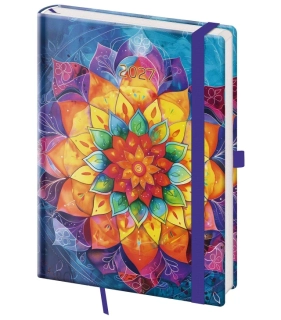 TÝDENNÍ DIÁŘ A5 VARIO MANDALA S GUMIČKOU